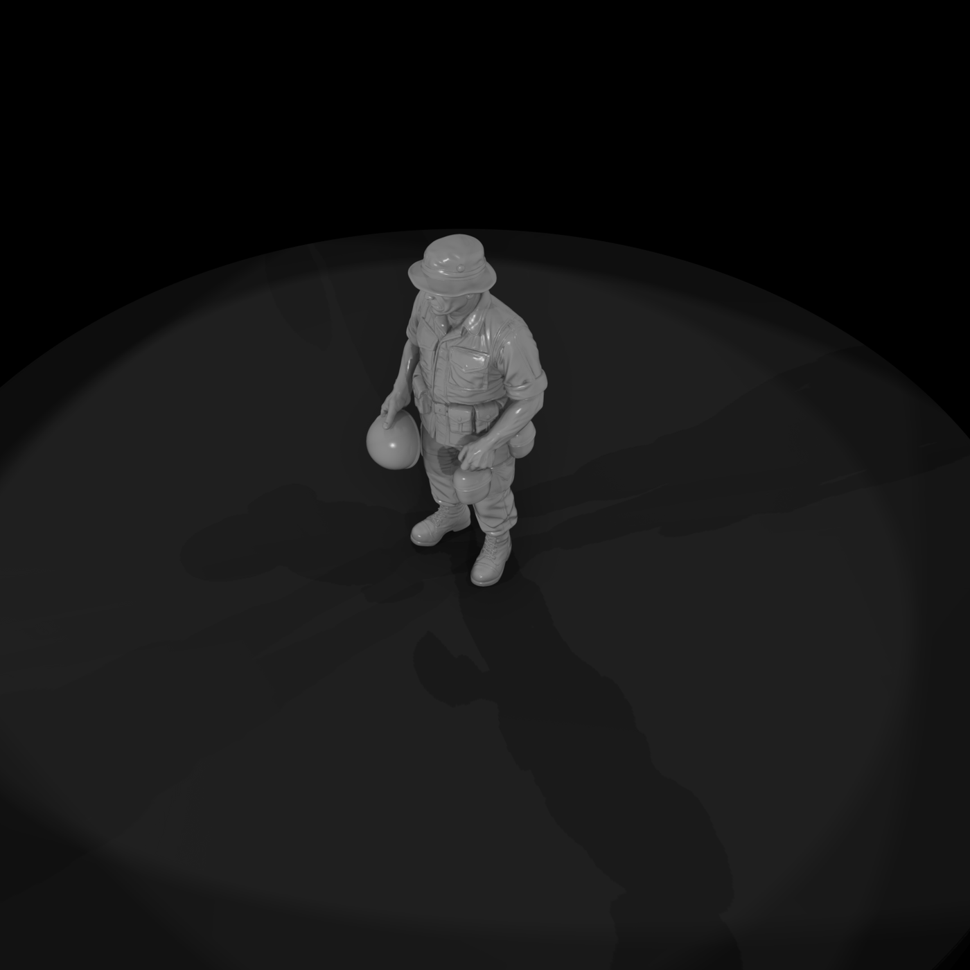 Vn Army 016 Vietnam U S Army Resting Soldier Figur
