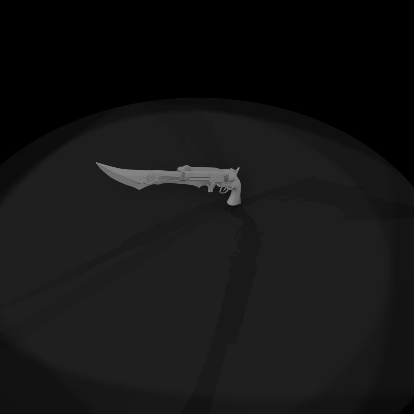 engraved-stylized-gunblade-pistol-sword-miniature-prop-004507