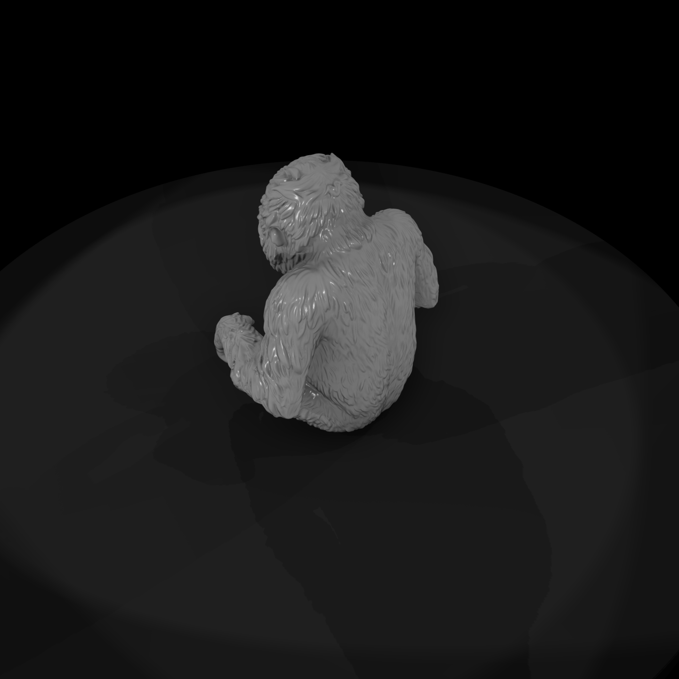 Young Orangutan Sitting