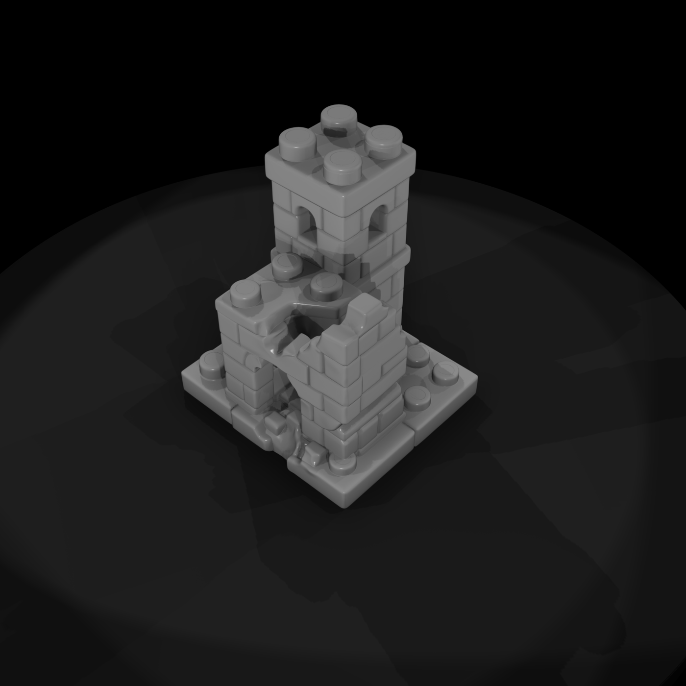 Mr Toyprops 100 001 004 Toy Brick Castle Ruin