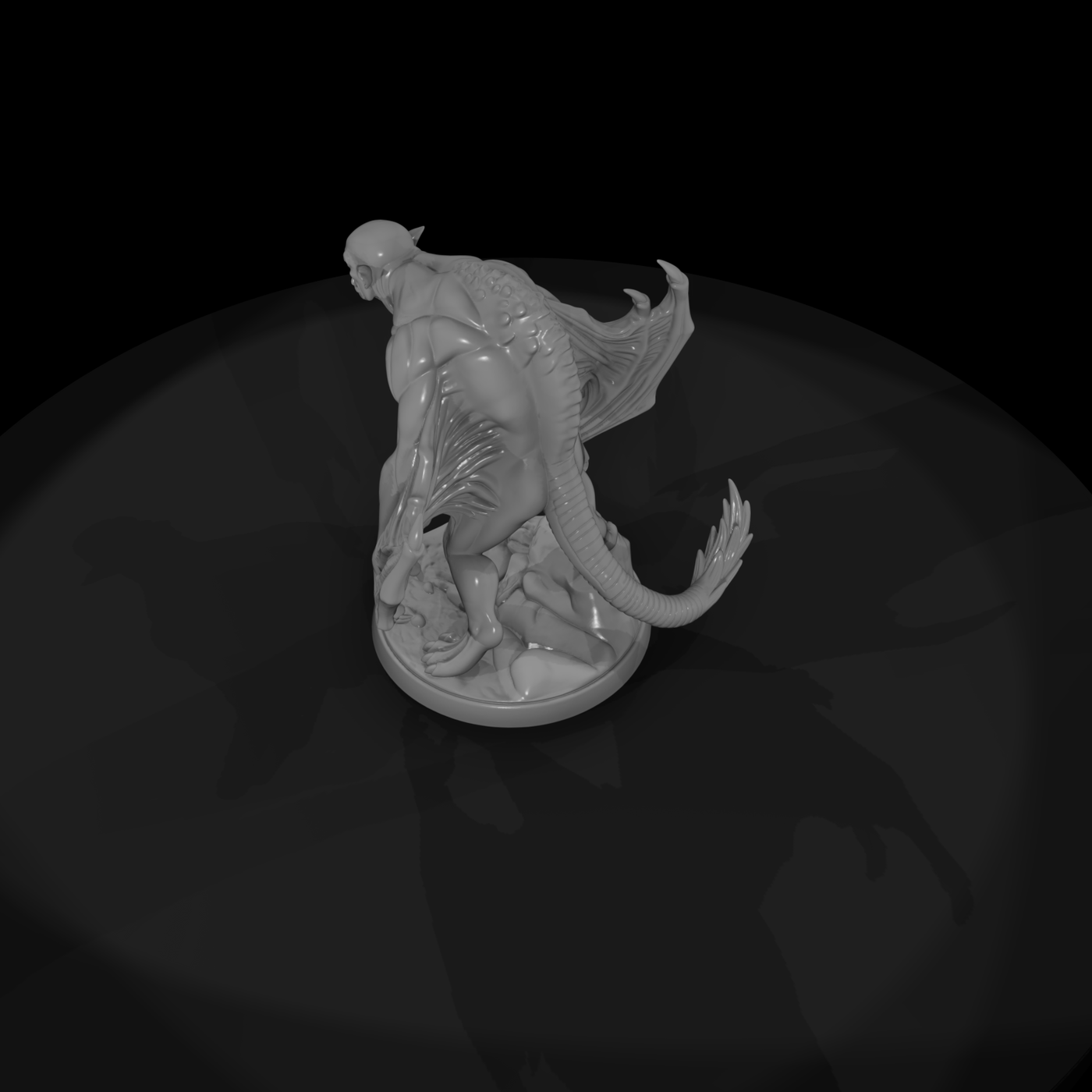 Stylized Winged Vampire 3D Miniature Model Xd95Er8