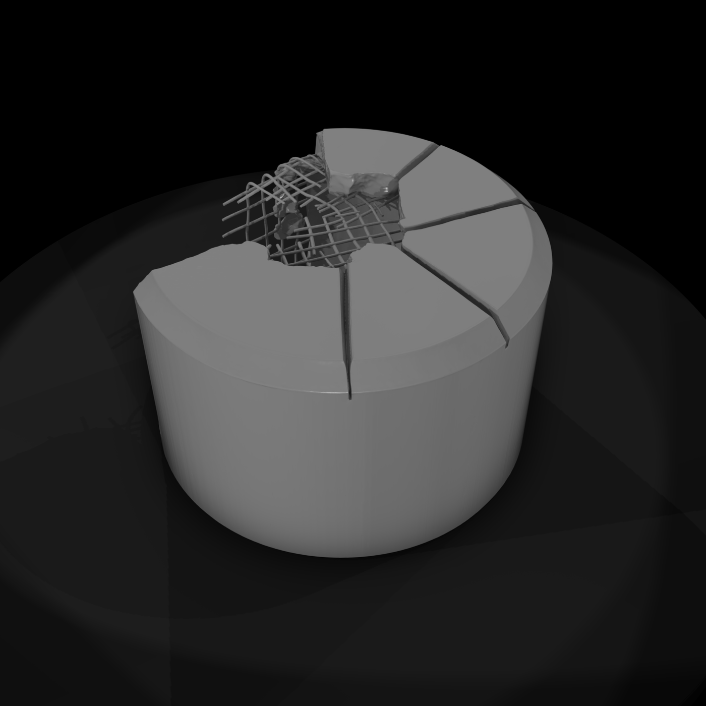 Damaged Concrete Manhole Cutaway