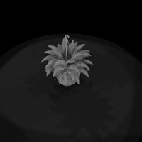 stylized-monochrome-hanging-fern-basket-3d-model-q — thumbnail 6