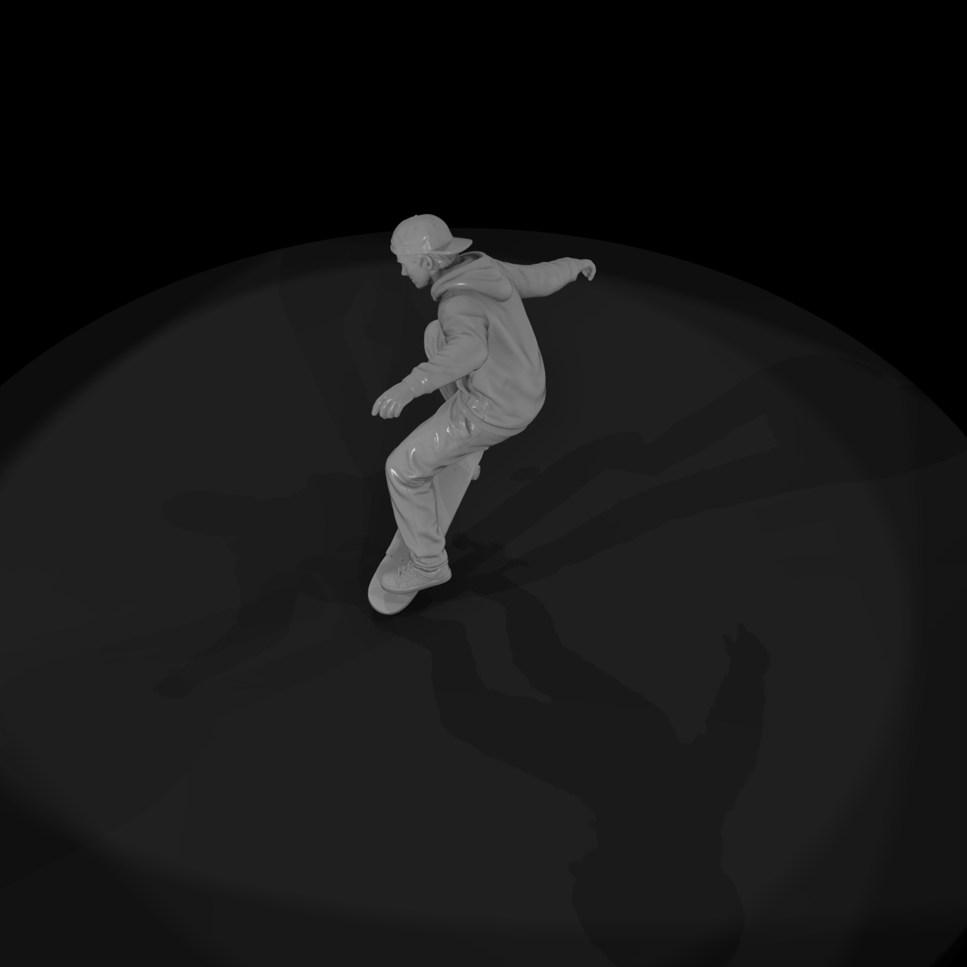 Poparc 0303 Skateboard Street Rider Alternate Pose