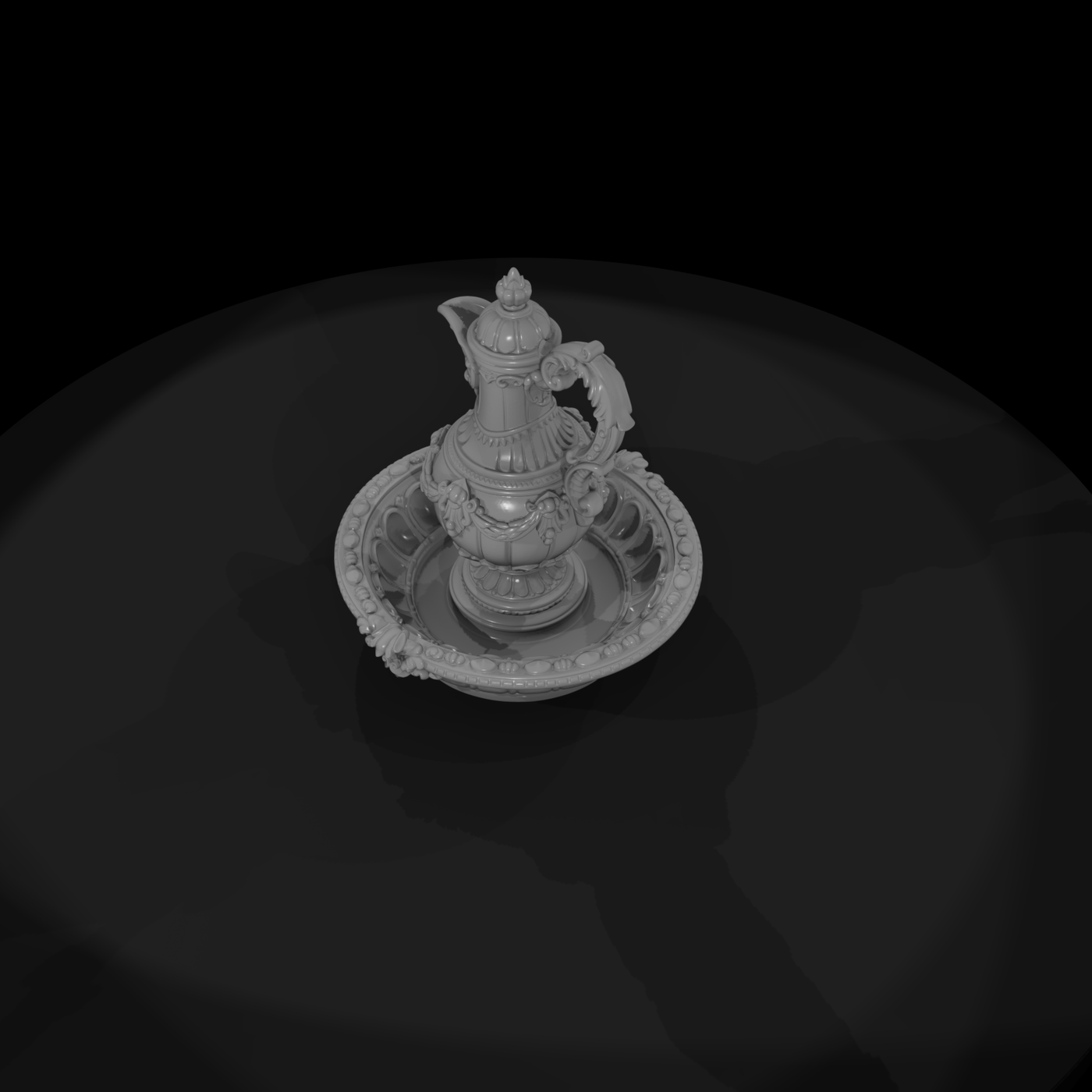 Ornate Ewer and Wash Basin