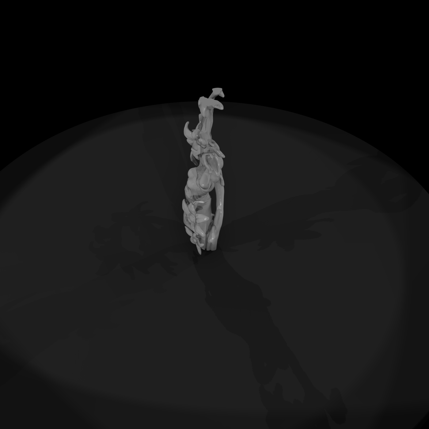 Neoclassical Floral Maiden Statue