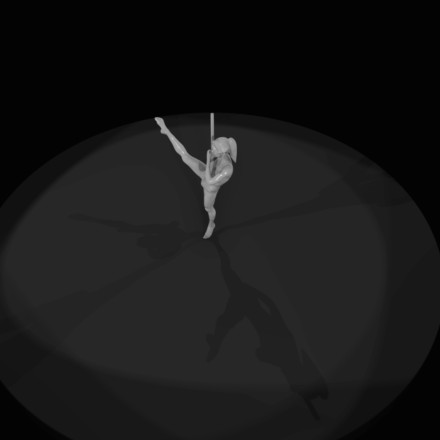 Pole Fitness Dancer Aerial Fan