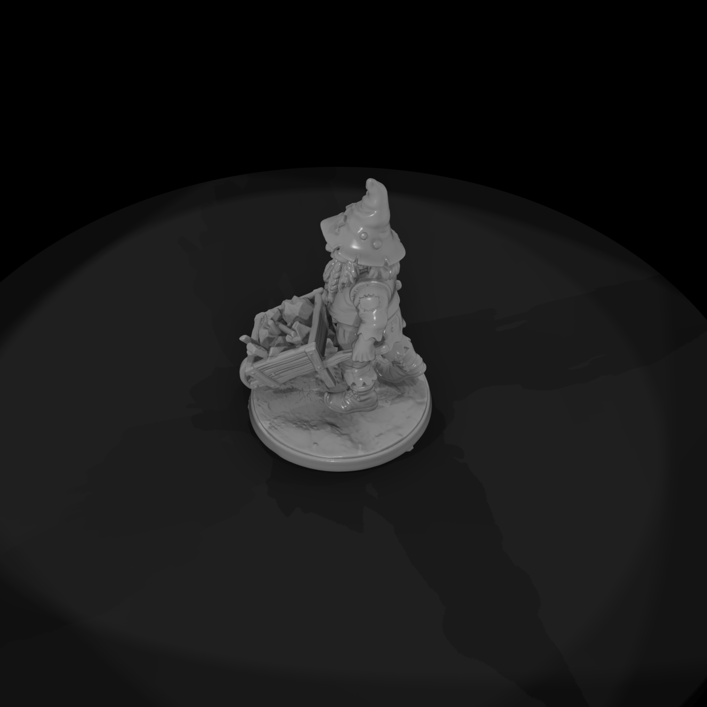 Garden Gnome with Wheelbarrow