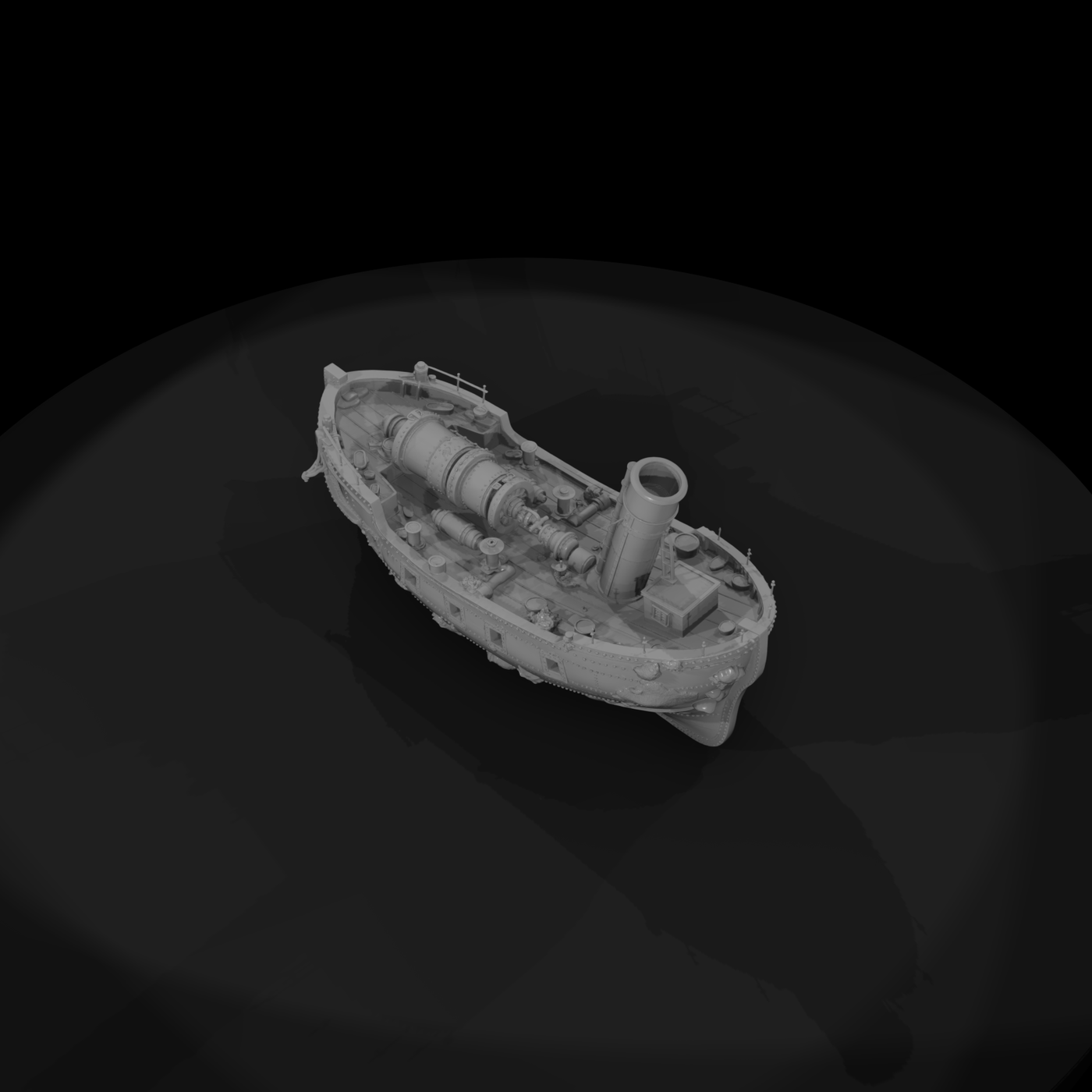 Sunken Overgrown Steamship Wreck