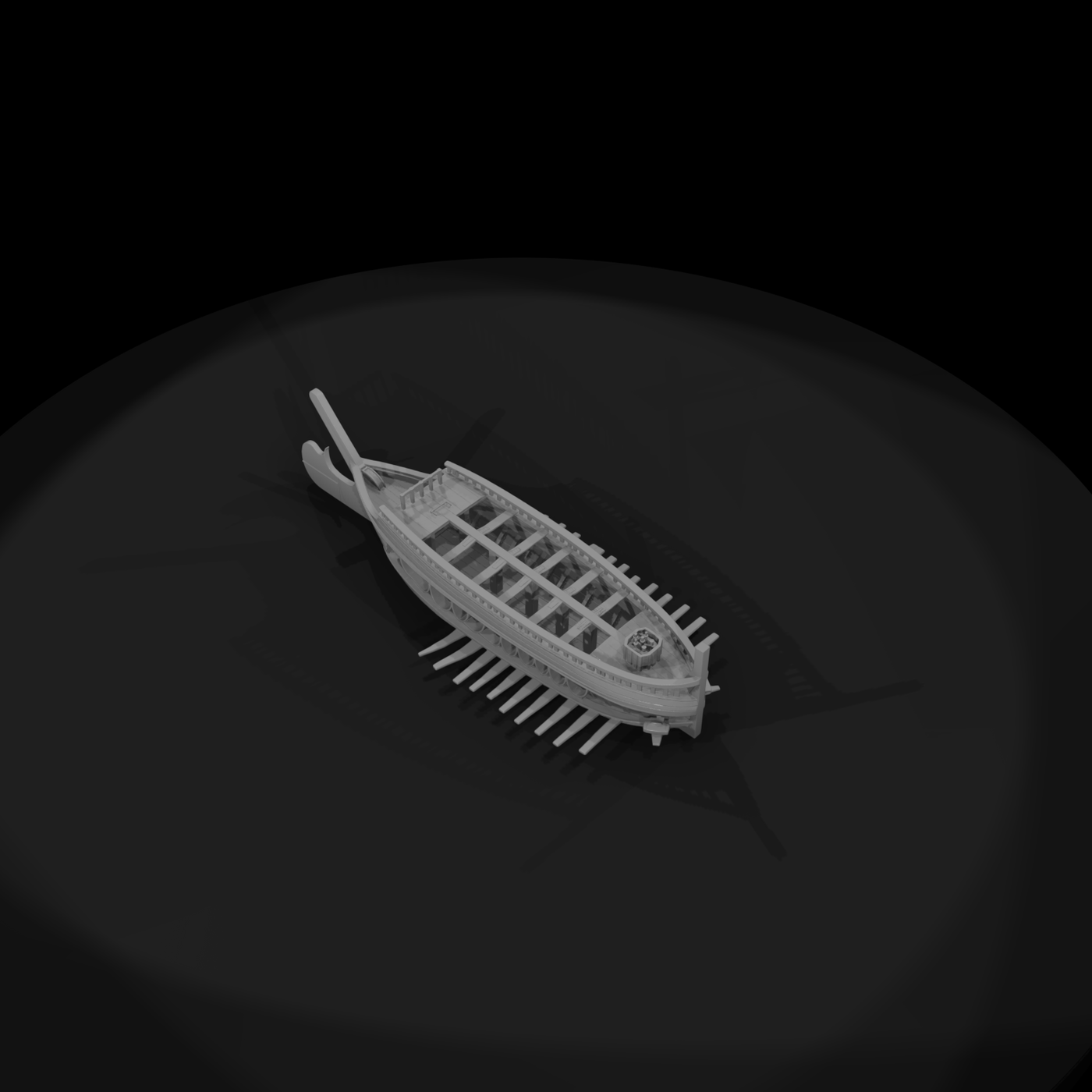 Stylized Ancient Greek Trireme — Ship