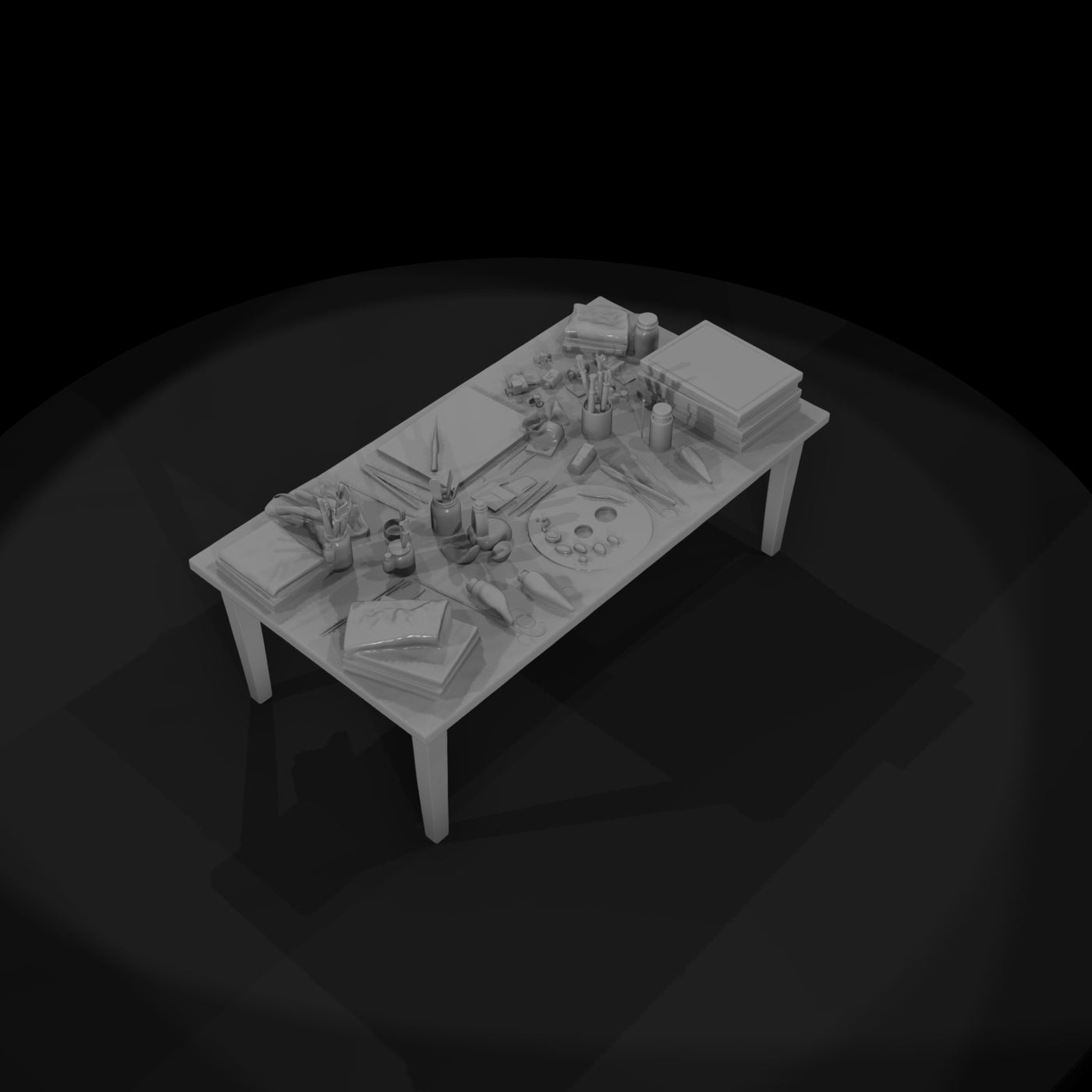 art-supplies-table