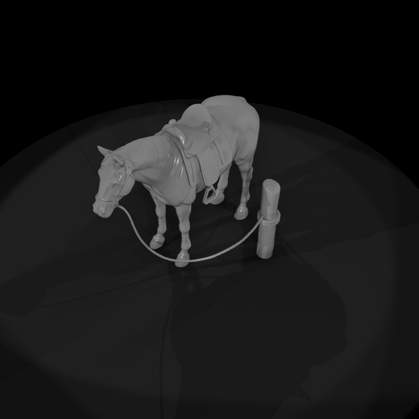 Realistic Standing Realistic Standing Horse