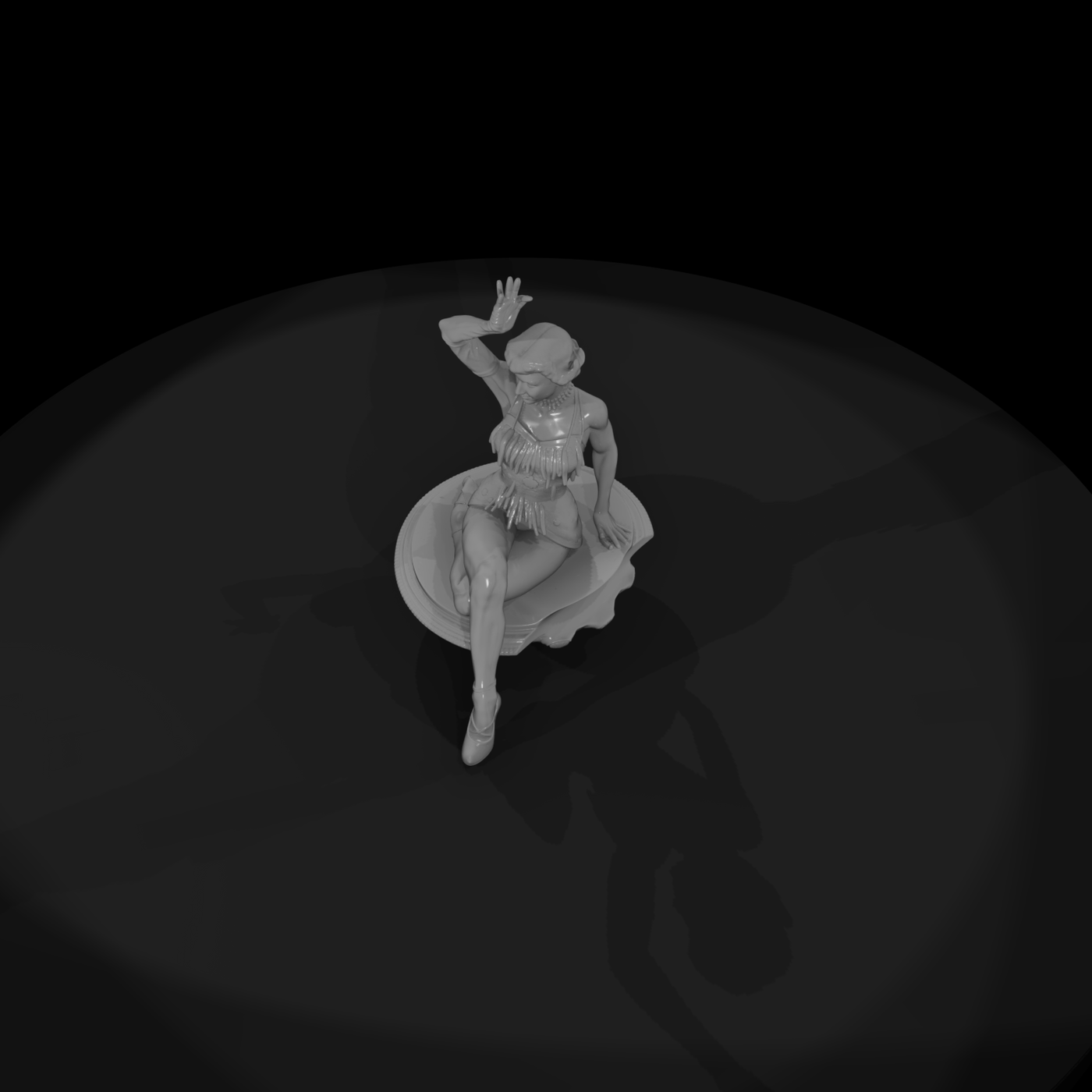 1920s Flapper Dancer on Pedestal