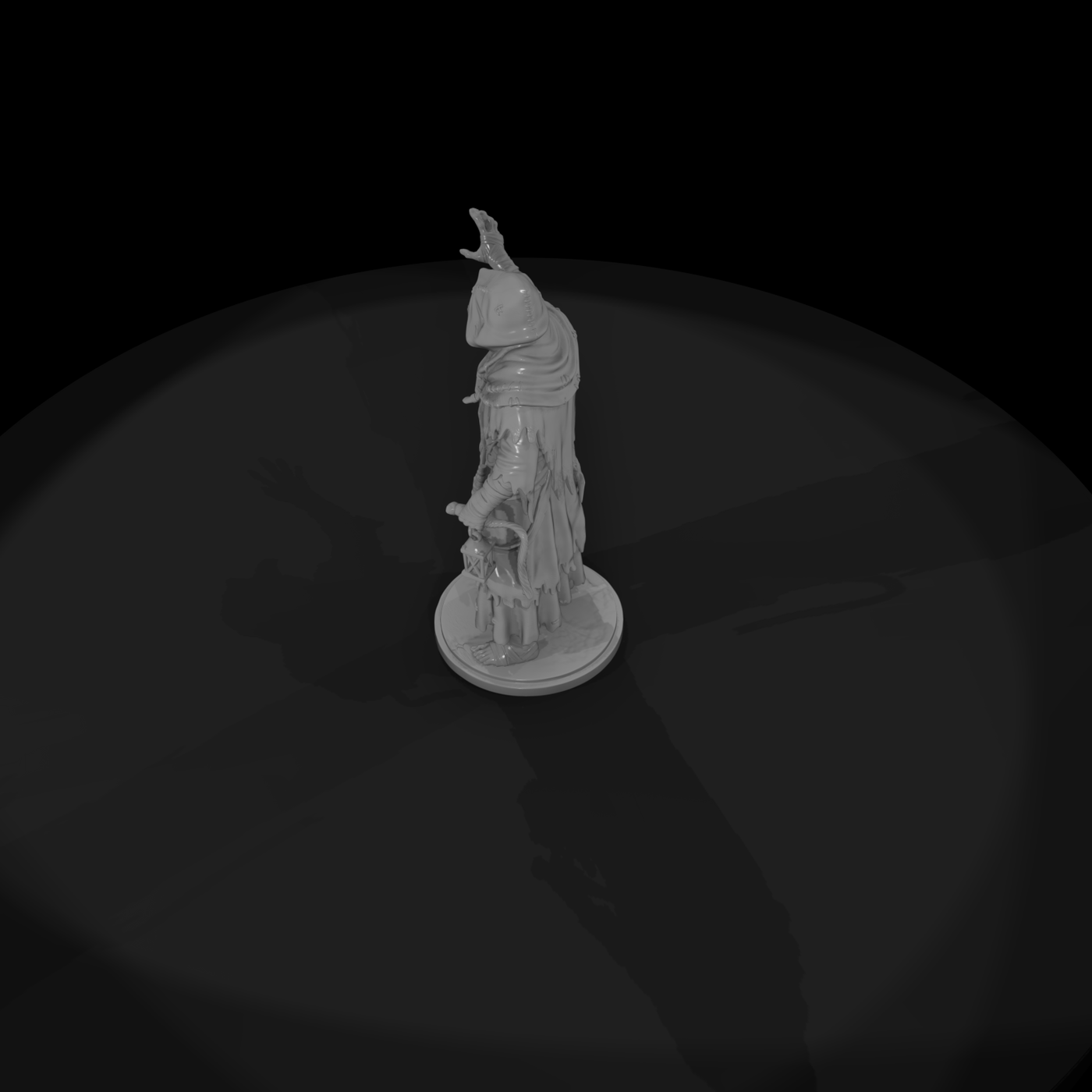 Hooded Plague Wraith with Lantern