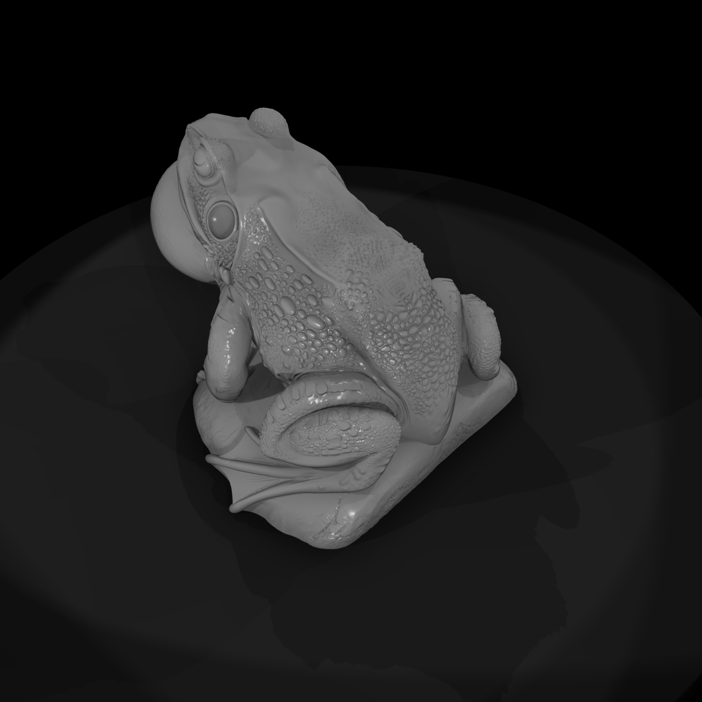 Croaking Toad Sculpture