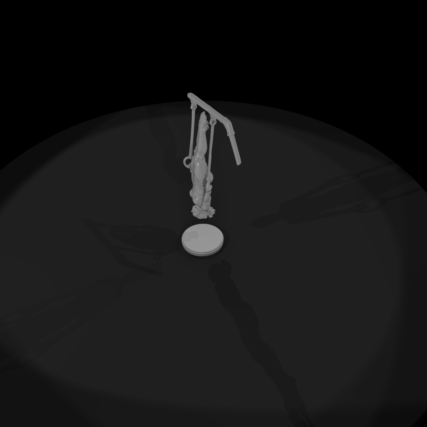 Gymnast Inverted on Still Rings
