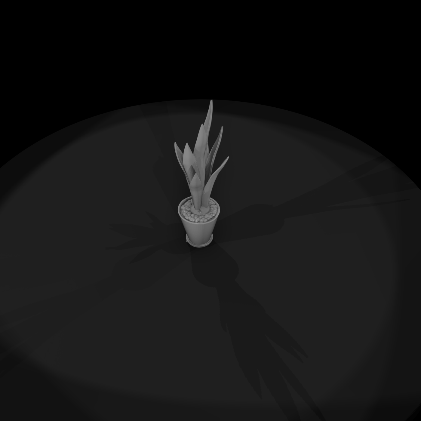 Stylized Potted Snake Plant