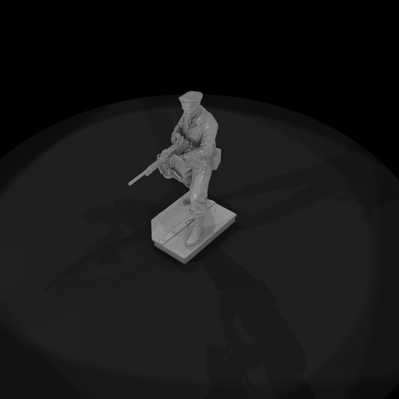 Ww2H 081 United States Submarine Deck Gunner