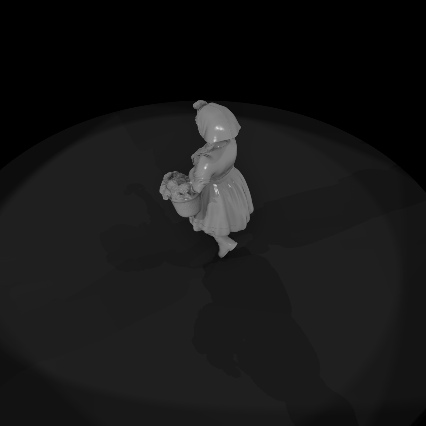 Stylized Folk Flower Girl