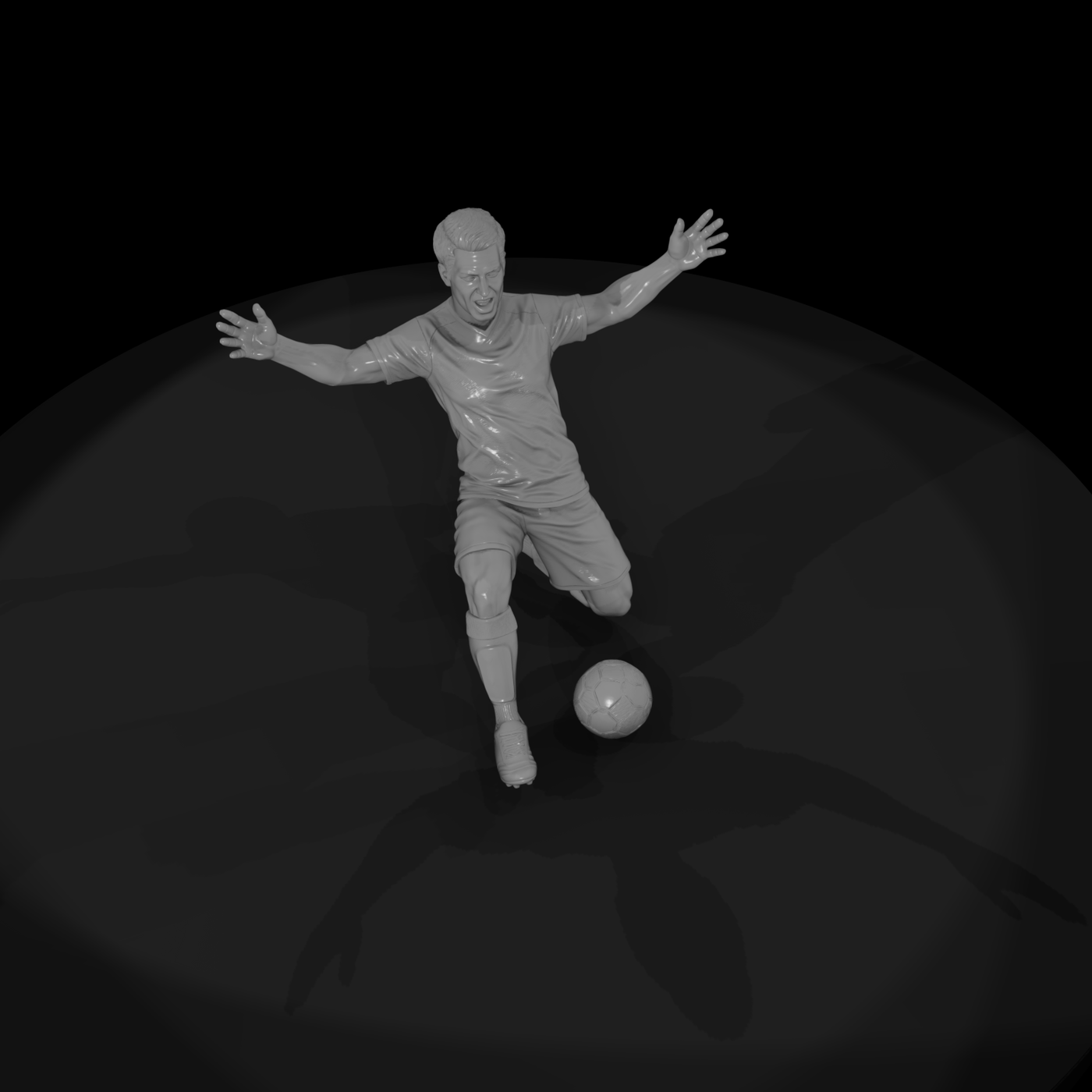 Poparc 0280 Soccer Striker Celebration Alternate P
