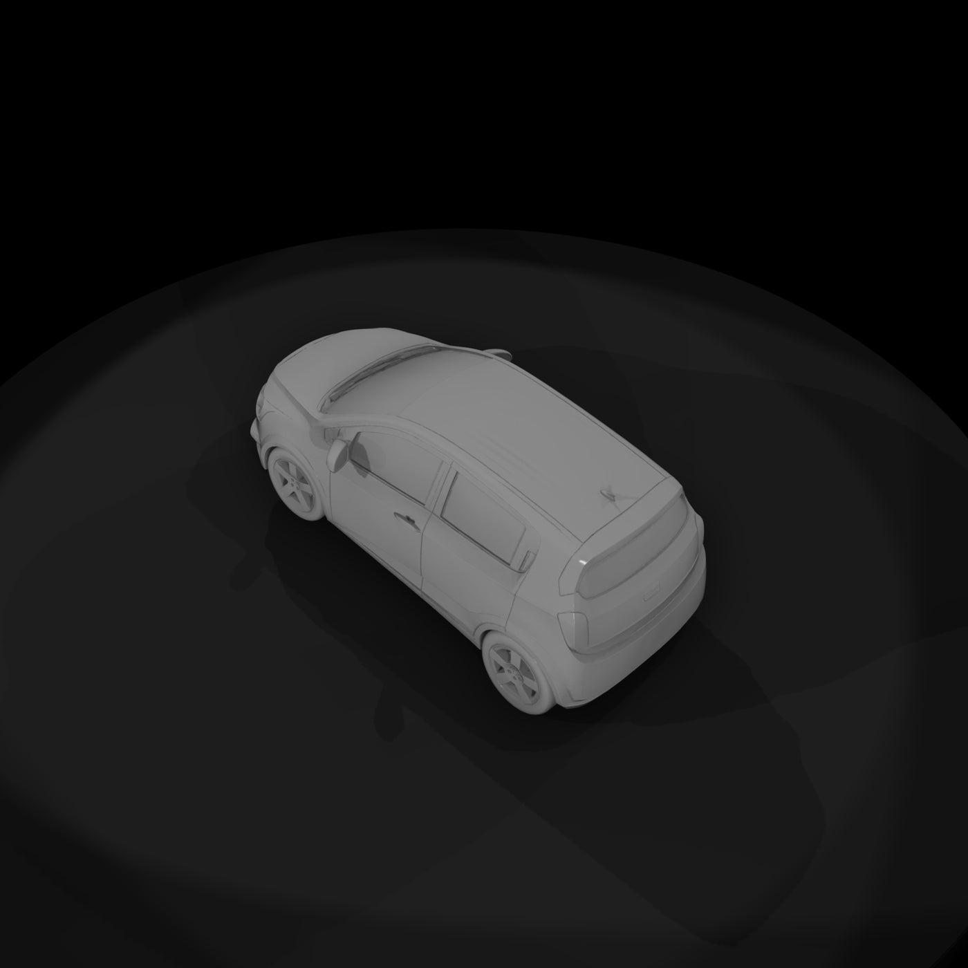 compact-hatchback-car-shell-ho-scale-1-87-3d-print-925186