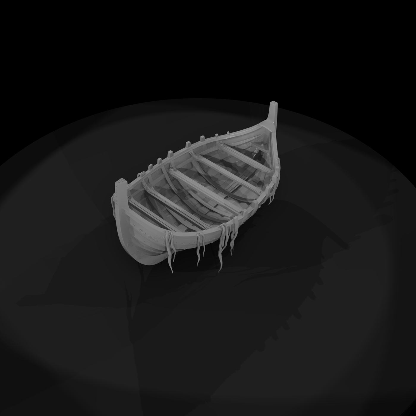 Weathered Viking Longship