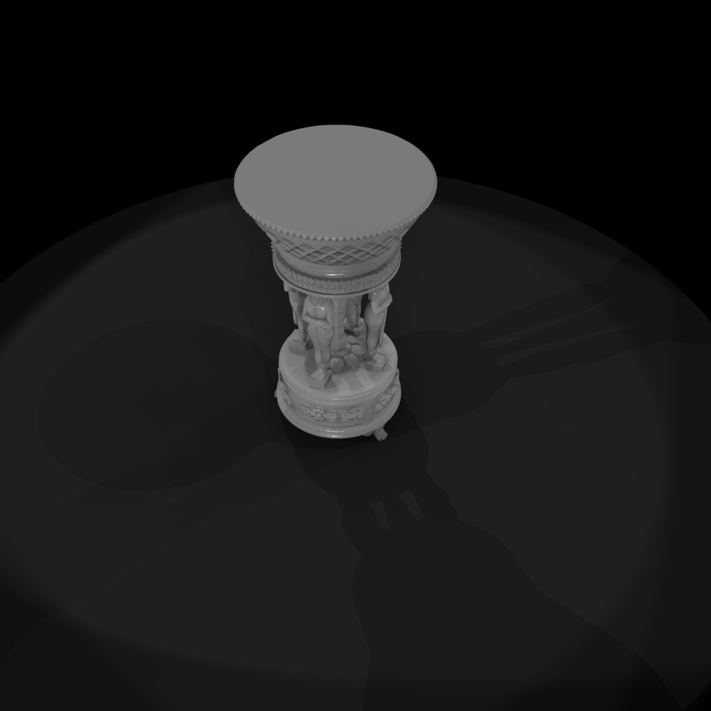 Neoclassical Caryatid Decorative Urn