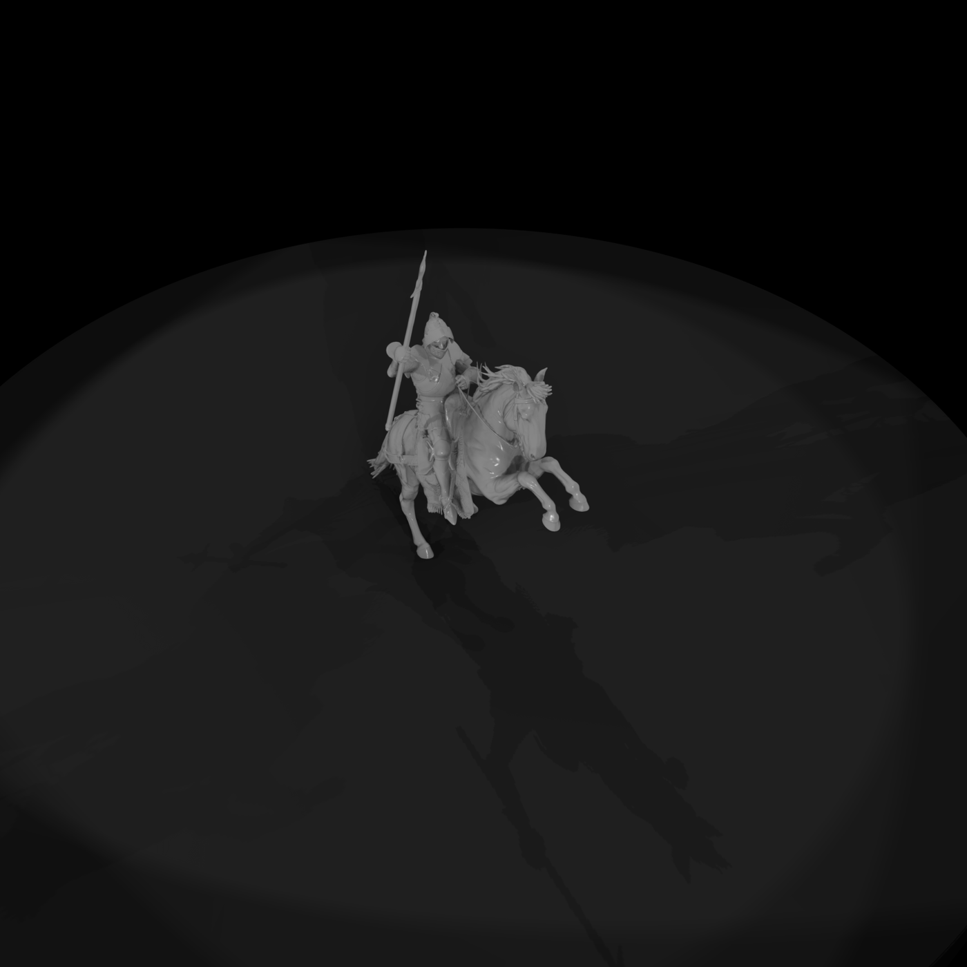 Mounted Knight on Rearing Horse