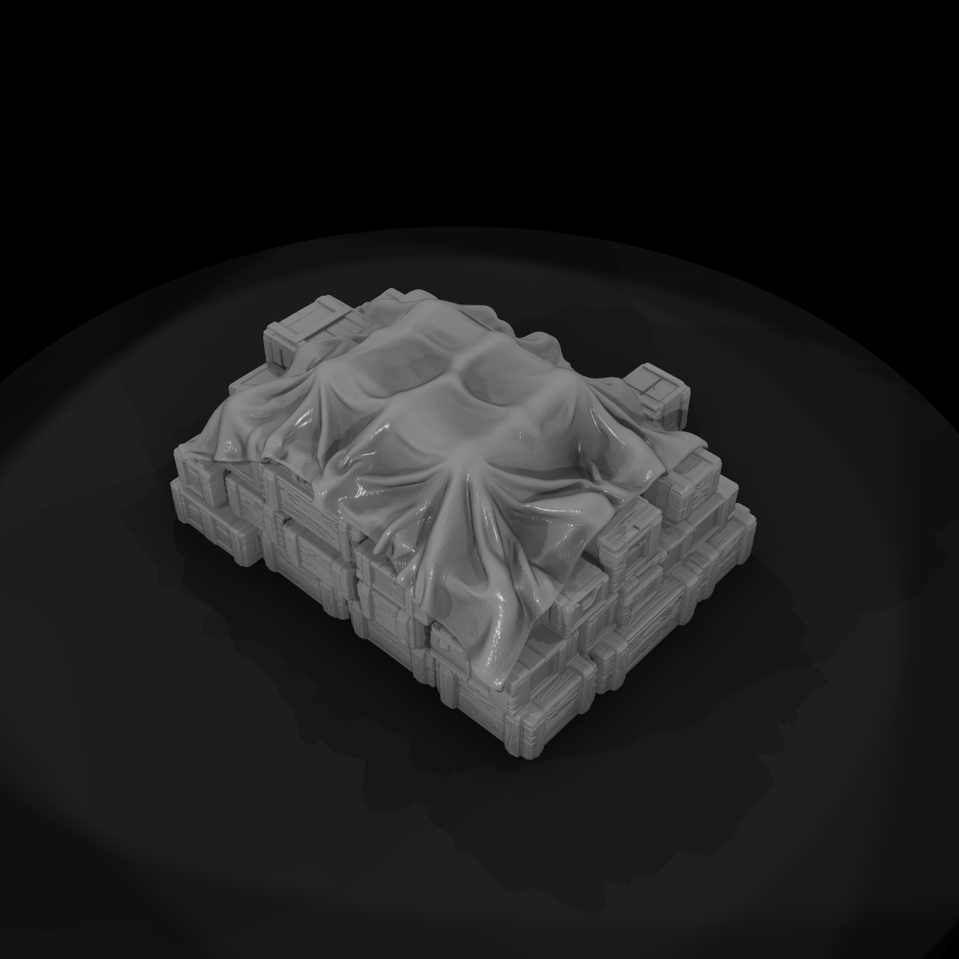 WWII Pacific Ration Crate Pile