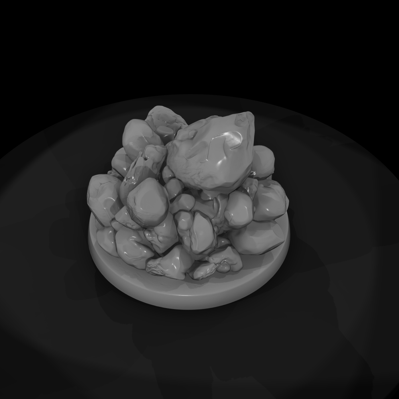 Stylized Rocky Terrain Cluster 3D Model Stocotun