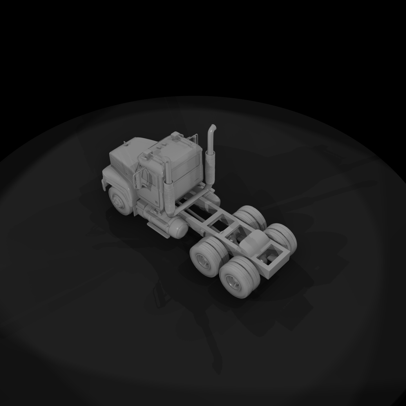 Heavy Semi Truck Tractor — Conventional Cab