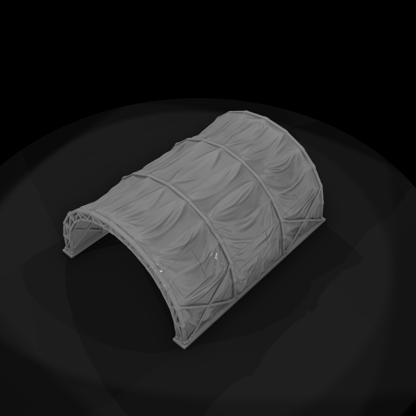 Mil 244 Modern Desert Clamshell Tent Hangar