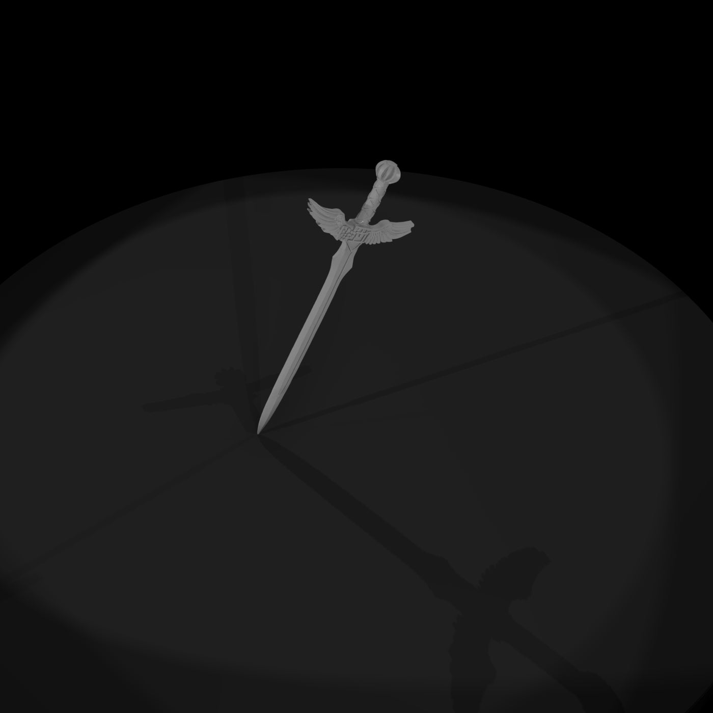 stylized-winged-holy-sword-miniature-prop-409264