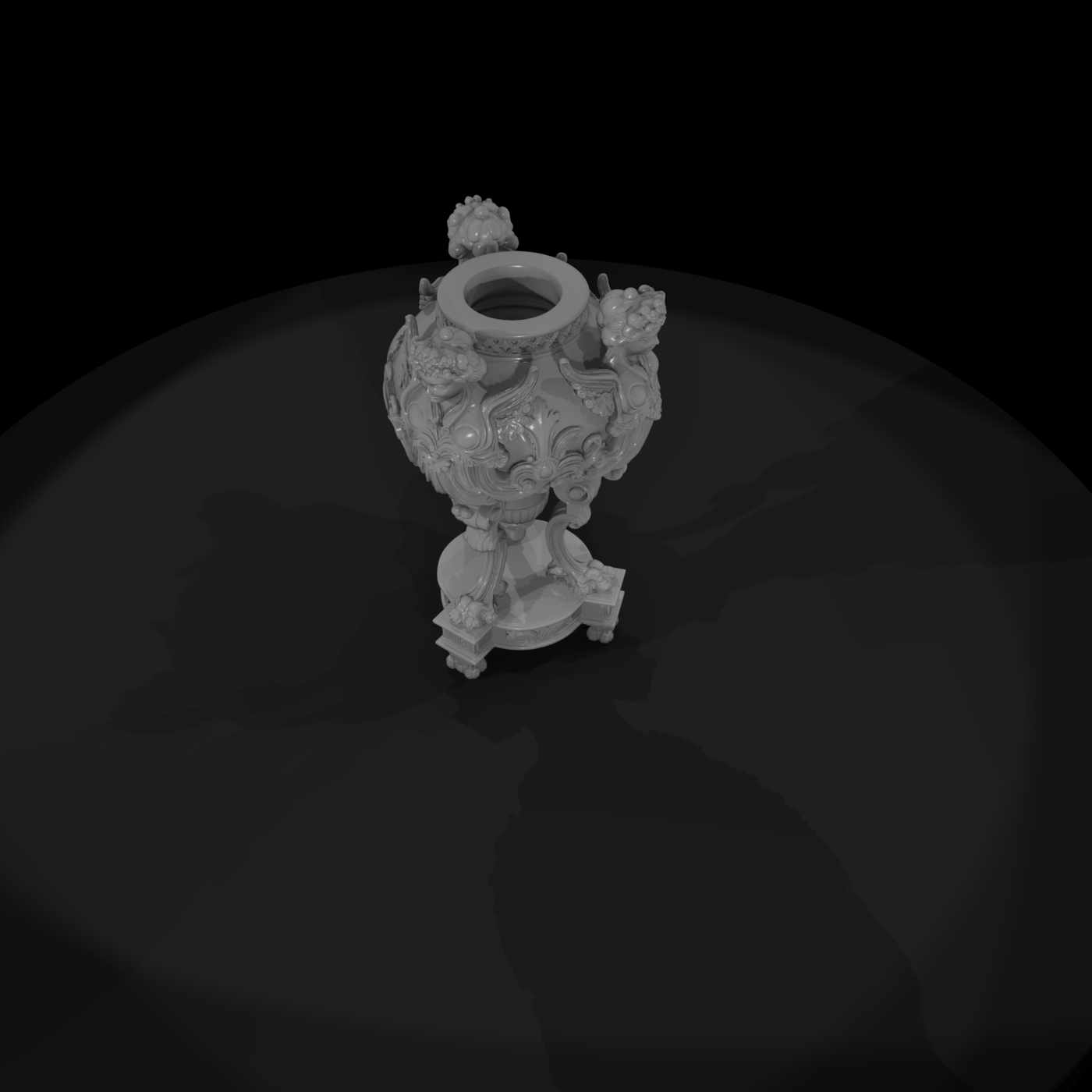 Baroque Caryatid Decorative Urn — Ornament