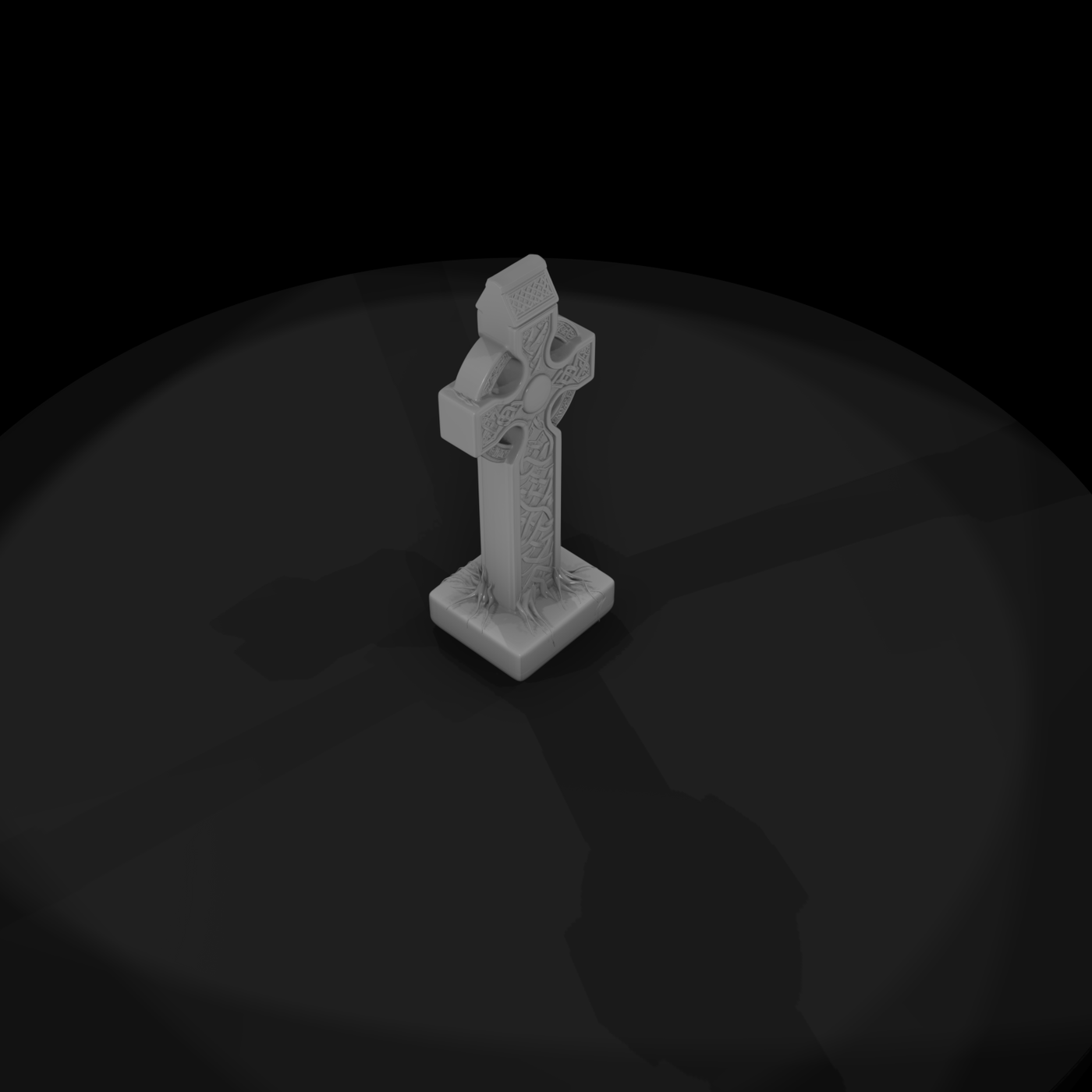 Celtic High Cross with Knotwork — Grave Marker