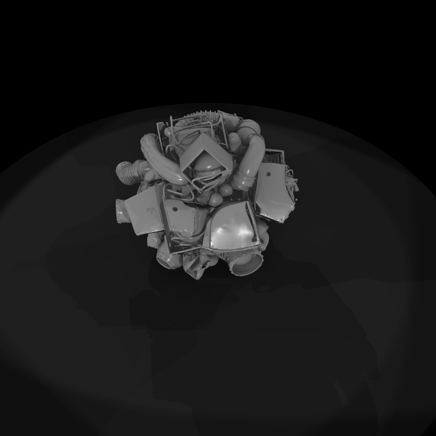 Stylized Industrial Scrap Pile
