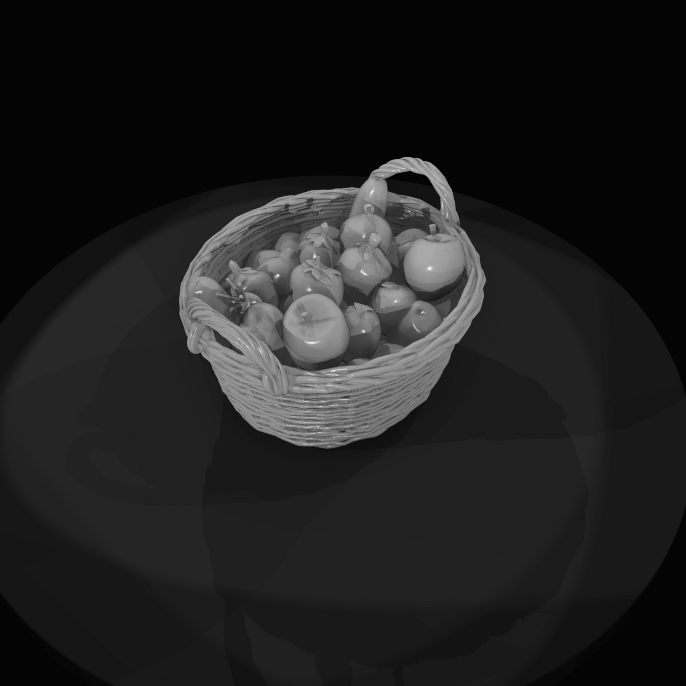 Woven Basket of Fresh Fruit