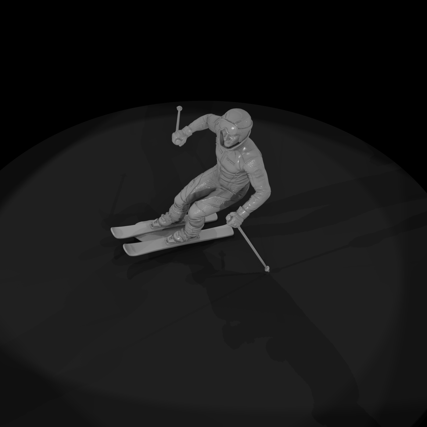 Downhill Slalom Ski Racer