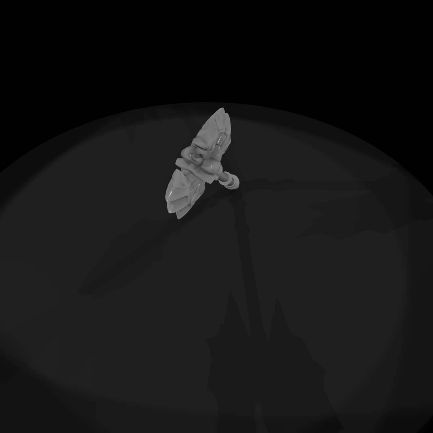 Stylized Spiked Double-Head Battle Axe