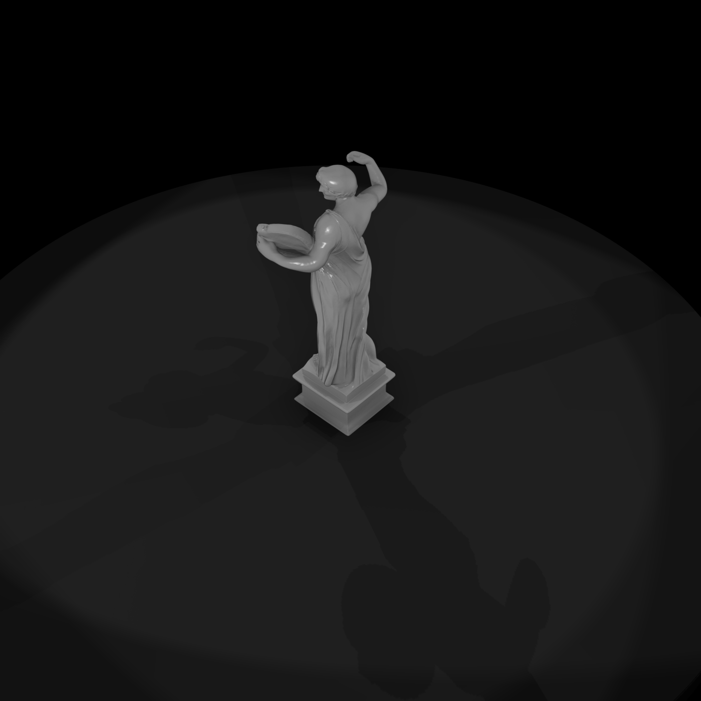 Neoclassical Lyre Muse Statue