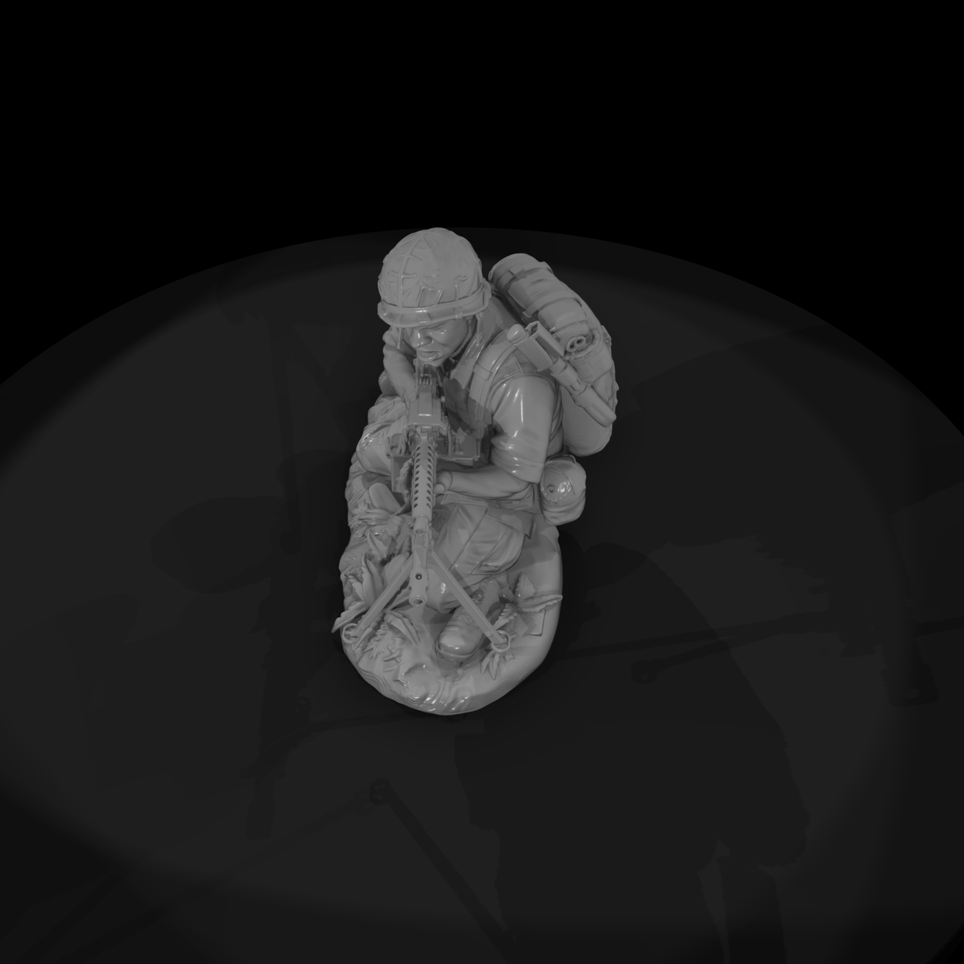 Vnh 058 United States Army Machine Gunner Prone