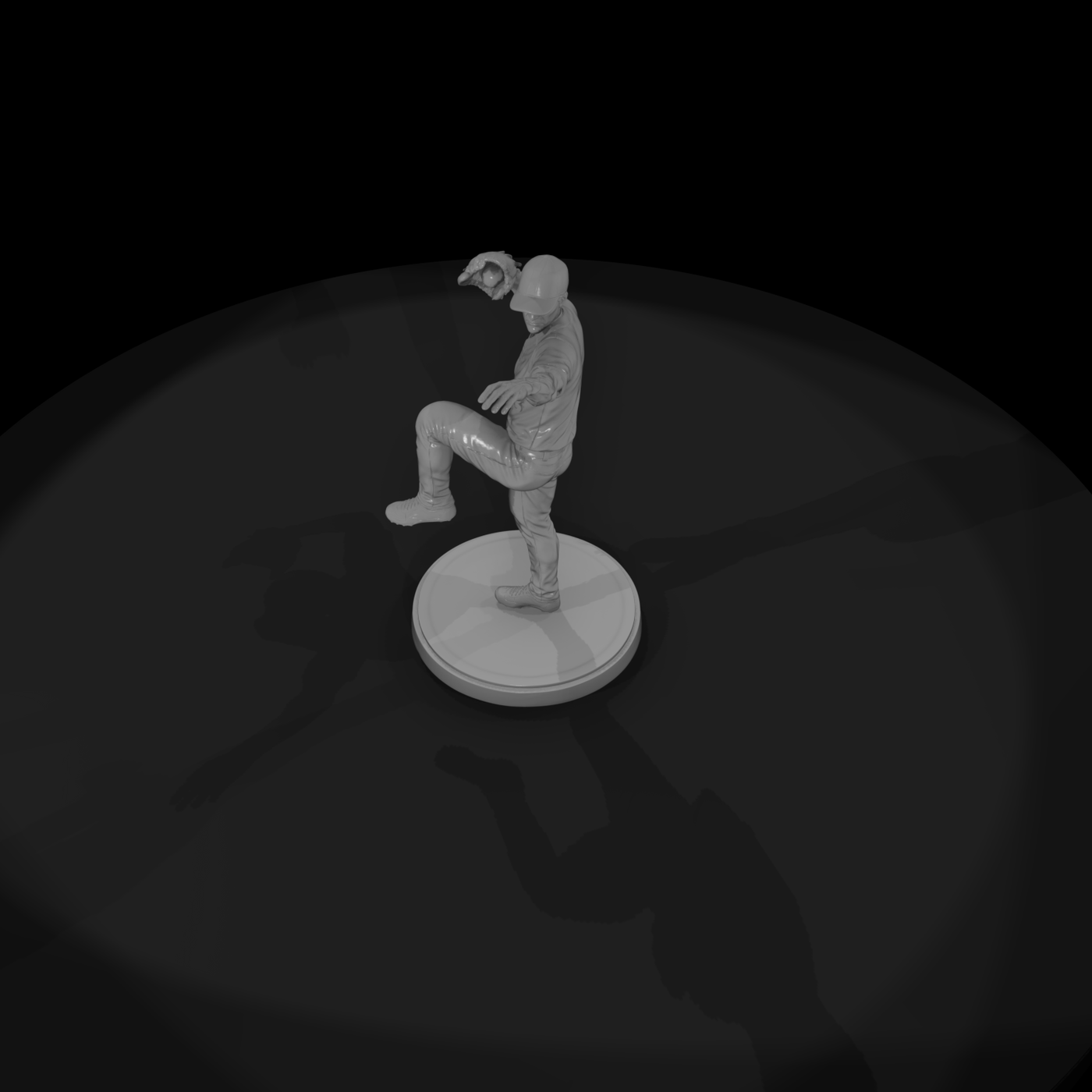 Poparc 0284 Baseball Pitcher Windup Alternate Pose