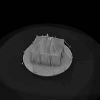 Medieval Blue and Gold Pavilion Tent — thumbnail 7