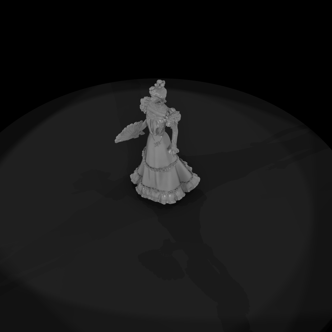 Victorian Lady in Blue Gown