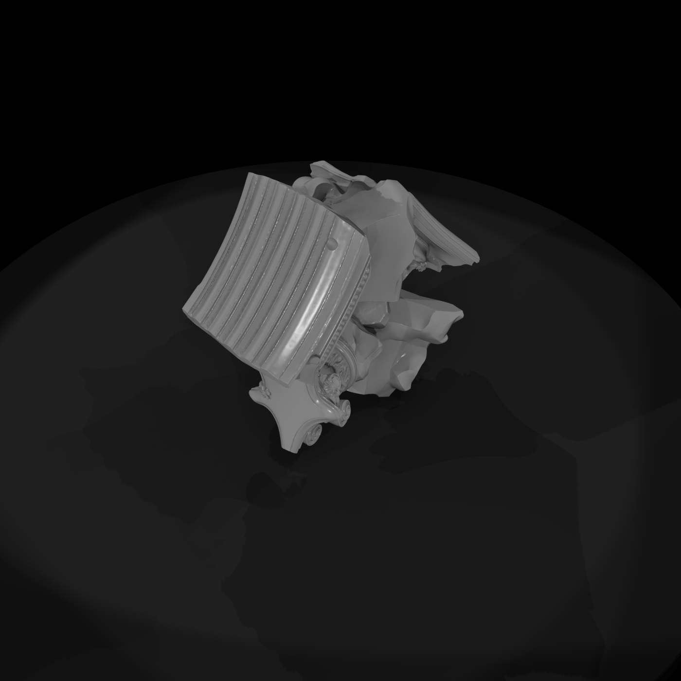 Ruined Corinthian Column Capital