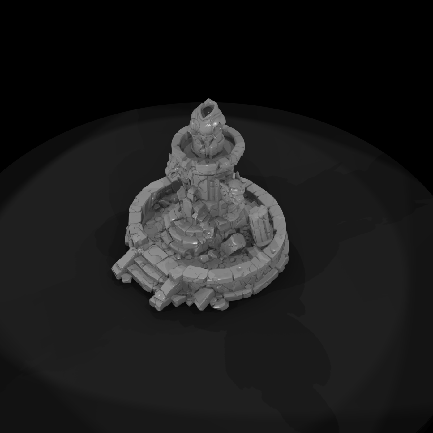 Ruined Gargoyle Fountain