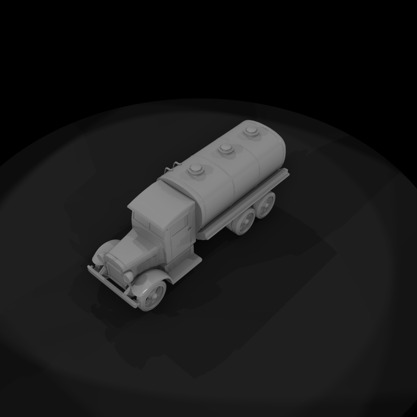 Low Poly Vintage Tanker Truck 3D Model Ndycpfwy