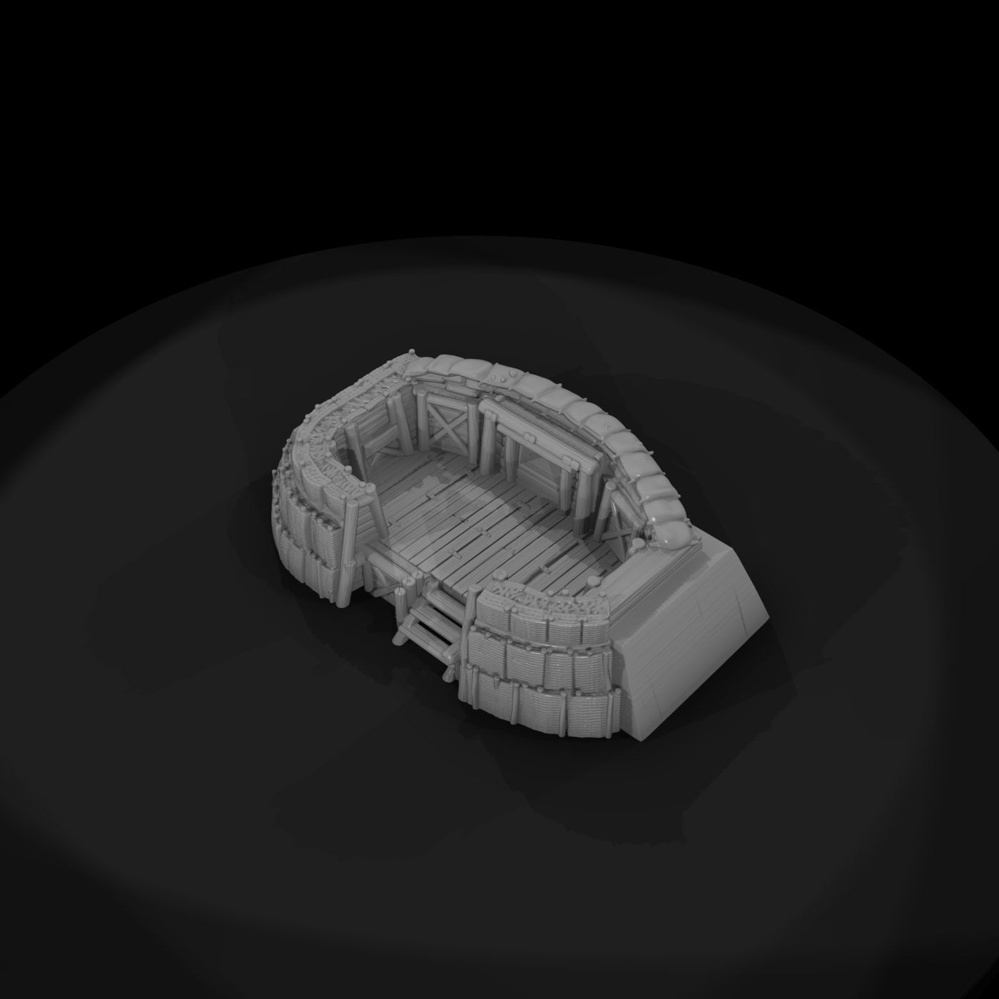Mil 002 Civil War Earthwork Redoubt