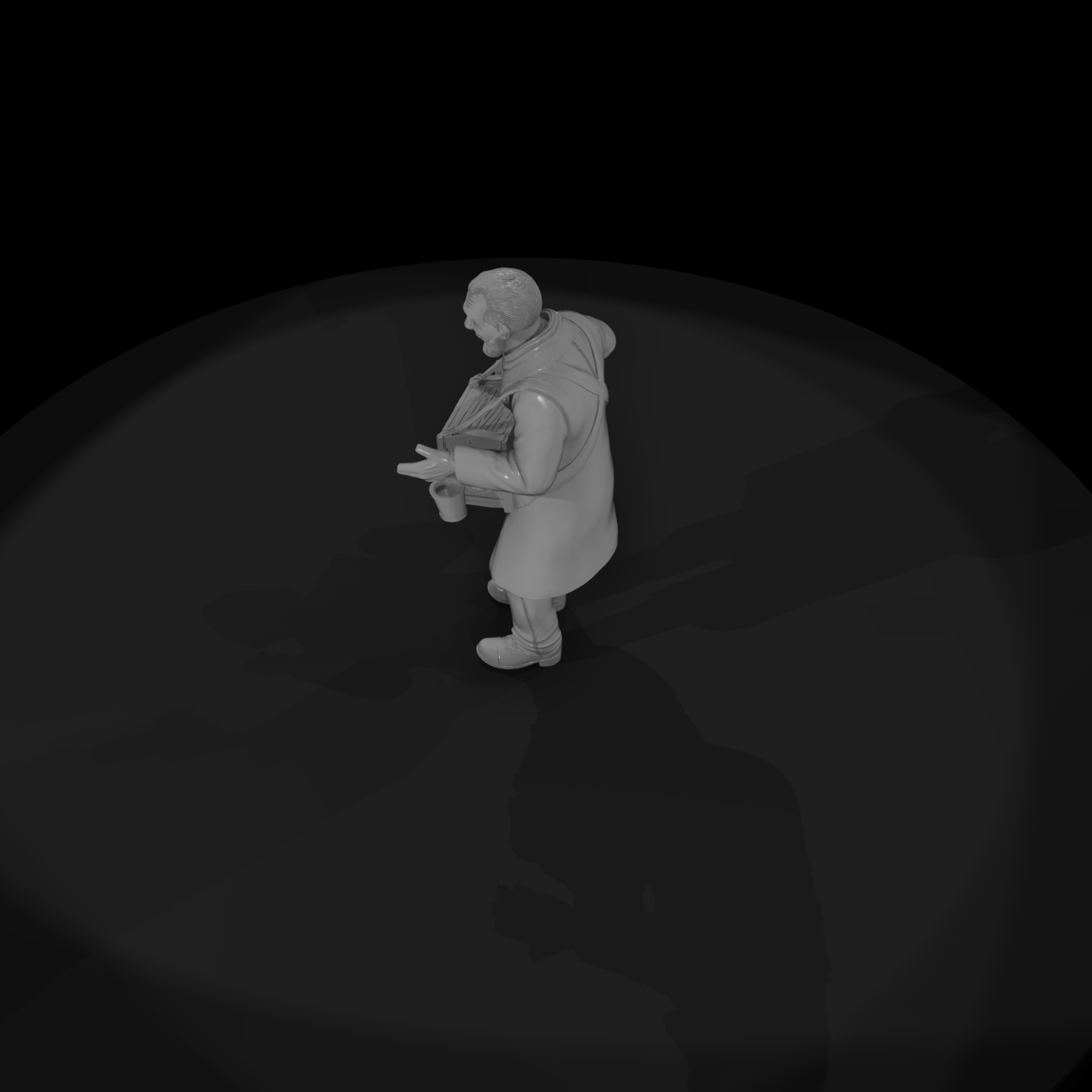 Stylized Street Organ Grinder