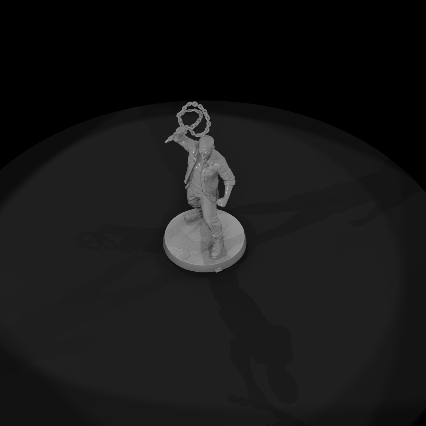 Street Brawler Swinging a Chain